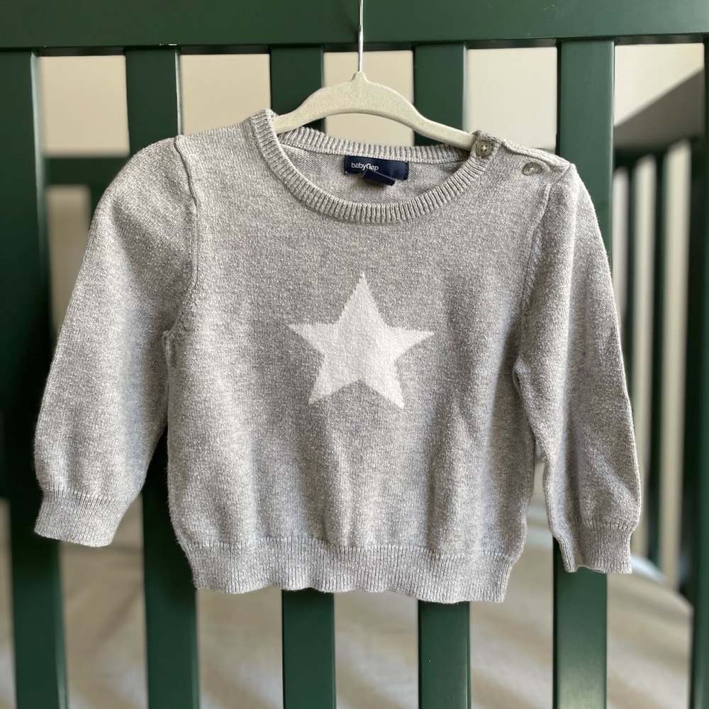SALE⭐️Baby GAP Grey Star Sweater